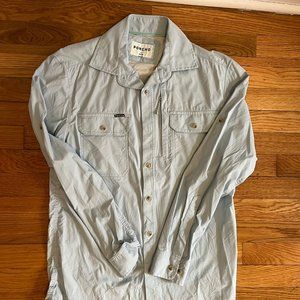 Poncho Outdoors- Purist long-sleeve fishing shirt in blue- small